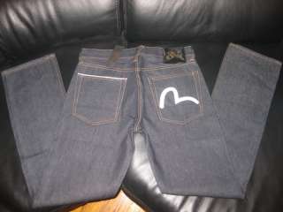EVISU MENS Jeans Pants Size 33 EVISU BLACK SOUL NWT  