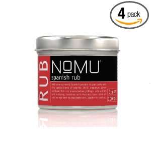 NoMU Rub, Spanish Rub, 3.5 Ounce Tins (Pack of 4)  Grocery 