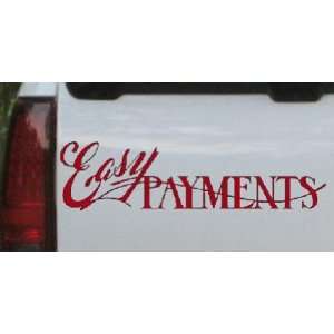 Red 22in X 5.7in    Easy Payments Decal Business Car Window Wall 