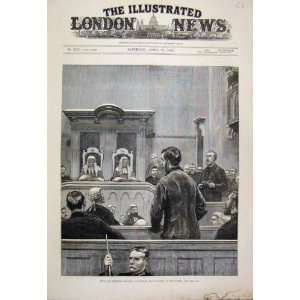  1882 Trial Roderick Maclean Shooting Queen Old Print