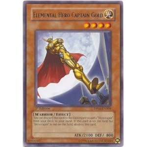  Yugioh Dp06 en004 Elemental Hero Captain Gold Rare Card 