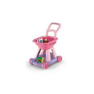   Fisher Price Fun With Food Shopping Cart   Pink & Purple: Toys & Games