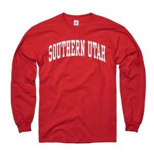  Southern Utah Thunderbirds Red Arch Long Sleeve T Shirt 