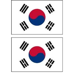 South Korea Korean Flag Flag Stickers Decal Bumper Window Laptop 