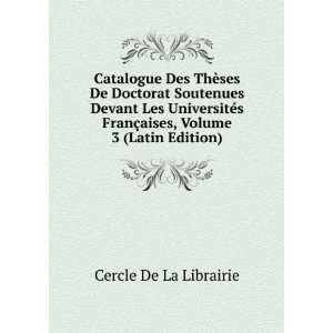  Catalogue Des ThÃ¨ses De Doctorat Soutenues Devant Les 
