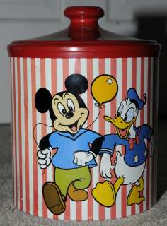 Vintage Disney Mickey, Donald, Pluto Goofy Cookie Tin  