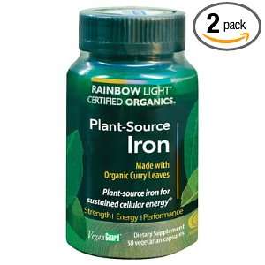  Rainbow Light Plant Sourced Iron   50 Veg Capsules, Pack 