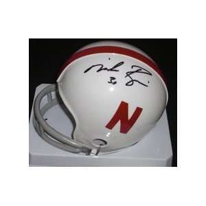  Mike Rozier Autographed Nebraska Cornhuskers Mini Helmet 