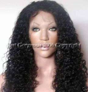 Full Lace Cap 100% Indian Remy Human Hair Wig 20 Curly  