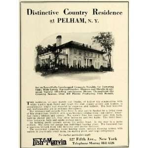  1925 Ad Fish Marvin Real Estate Pelham Countryside Home 