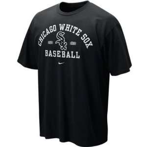  Mens Chicago White Sox Black Safety Squeeze Tshirt: Sports 