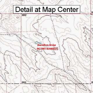  USGS Topographic Quadrangle Map   Hamilton Draw, Montana 