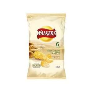 Walkers Sour Cream And Chive Crisps 6Pk Grocery & Gourmet Food
