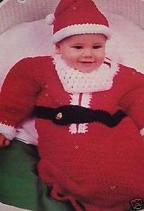 Santa Claus Baby Bunting Outfit Crochet Pattern*holiday  