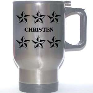  Personal Name Gift   CHRISTEN Stainless Steel Mug (black 