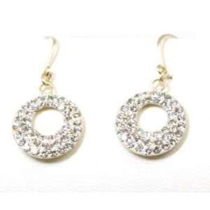  9Ct Gold Small Drop Earrings With Preciosa Crystal 