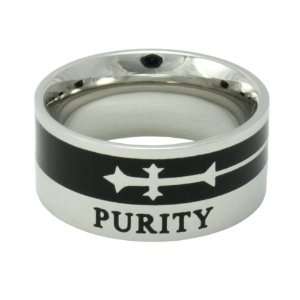  A Cut Cross Christian Purity Ring Jewelry