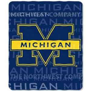University of Michigan Wolverines Blanket   Fleece  Sports 
