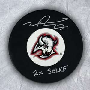   MIKE PECA Buffalo Sabres SIGNED Puck w/ 2x SELKE Sports Collectibles
