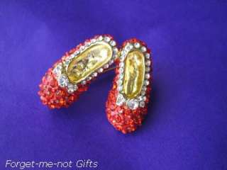 Wizard of Oz RUBY SLIPPERS BROOCH Red Shoes with Crystals SALE SALE 