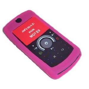 Premium Hot Pink Silicone Soft Rubber Cover Case for Motorola E8 ROKR