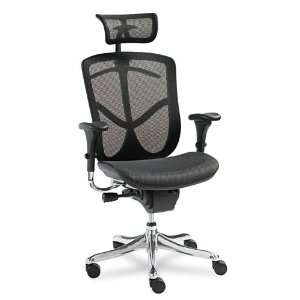  Multifunction High Back Mesh Chair, Aluminum   Sold As 1 Each 