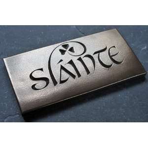Slainte Blessing Bronzed Plaque   Made in Ireland 