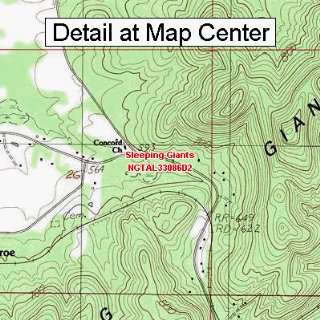  USGS Topographic Quadrangle Map   Sleeping Giants, Alabama 