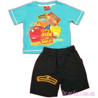 BNWT Boys Chuggington blue t shirt with shorts 2pcs set  