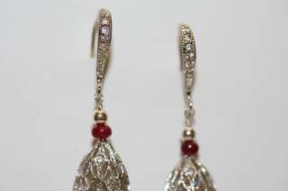 Sterling Silver natural Madagascar Ruby drop earring ~  