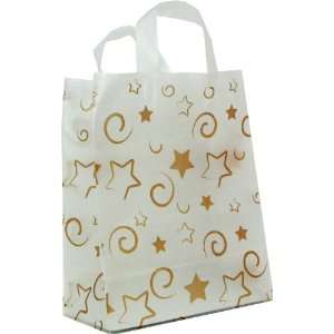  Plastic Shopping Gift Bag (Star and Swirls) 10 x 5.5 x 
