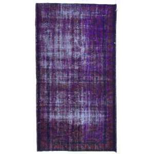  Turkish Overdyed Vintage Color Reform Rug Plum 4 9 x 9 