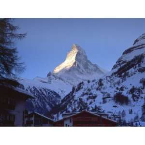 Town of Zermatt and the Matterhorn Mountain, Zermatt, Valais, Swiss 