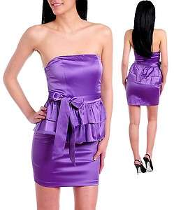 W169   GISELLE Top Satin Corset Ruffle Party Cocktail Evening Short 