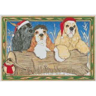  C862 Holiday Boxed Cards  Cocker Spaniel American Mix