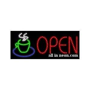  Open Coffee Cup Business LED Sign: Kitchen & Dining