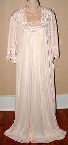   PALMERS***FREE BUST SHIMMERING PEACH VINTAGE NIGHTGOWN ~MEDIUM~ LOVELY