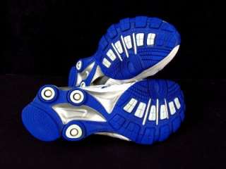 womens white blue NIKE SHOX shoes athletic sport training running mesh 