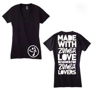 ZUMBA®Made with Love T shirt. Black. 797734773538  