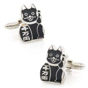  Protector Maneki Neko Lucky Cat Cufflinks: Jewelry