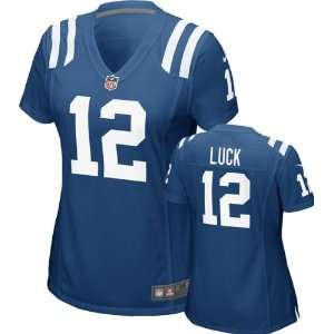 Andrew Luck # 1 Draft Pick Womens Jersey Home Blue Game Replica Nike 
