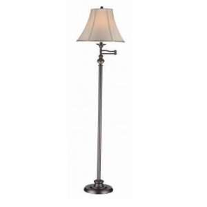  61.75 High Swing Arm Floor Lamp in Antique