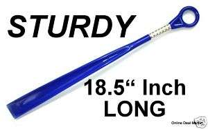 NEW BLUE 18.5 EXTRA LONG SHOEHORN SHOE HORN STURDY  