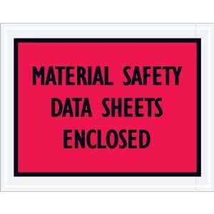  7 x 5 1/2 Red Material Safety Data Sheets Enclosed 