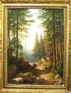   FAMOUS RUSSIA RARE RUSSIAN IVAN SHISHKIN FOREST LANDSCAPE OIL PAINTING