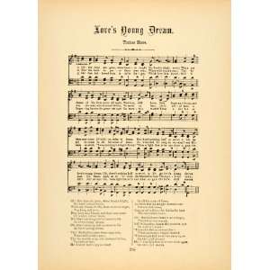  1894 Loves Young Dream Song Thomas Moore Sheet Music 