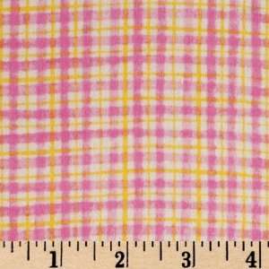   Flannel Plaid Pink/Yellow Fabric By The Yard: Arts, Crafts & Sewing