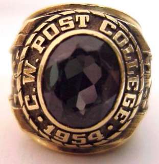 1975 CW Post College 10K Mans Class Ring, MS Degree  