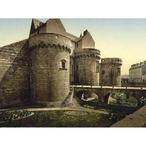   Poster   Entrance to castle Nantes France 24 X 18 
