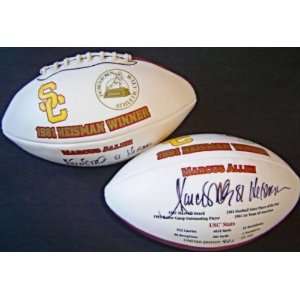  USC Trojans Heisman Winner Autographed Football with 81 Heisman 